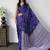 Purple Color Mirror Work Satin Saree