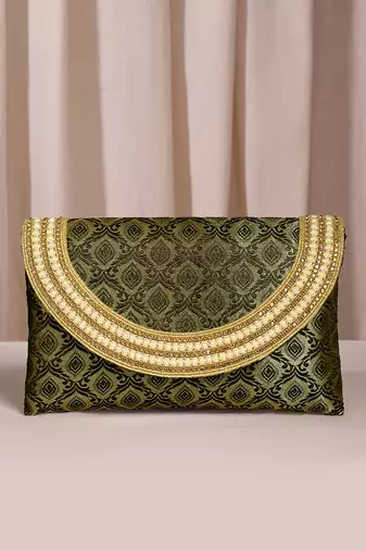 black clutch purse handmade evening bag for women & girls