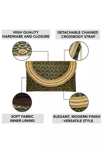 black clutch purse handmade evening bag for women & girls