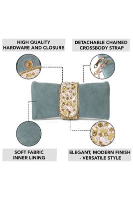 grey clutch purse for women handmade evening sling purse for girls 3