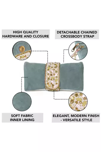 grey clutch purse for women handmade evening sling purse for girls
