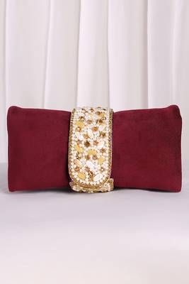 maroon clutch purse for women handmade evening sling purse for girls 1