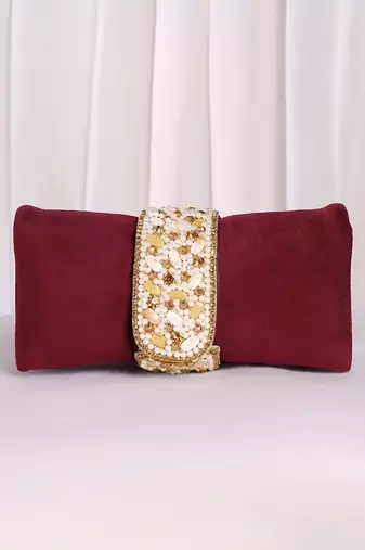 maroon clutch purse for women handmade evening sling purse for girls
