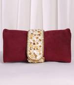 maroon clutch purse for women handmade evening sling purse for girls