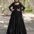 Black faux georgette readymade anarkali suit with embroidery & sequin  work
