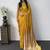 Yellow Color Mirror Work Satin Saree