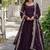 Purple faux georgette readymade anarkali suit with embroidery & sequin  work