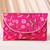 rani pink ethnic embroidered clutch bag for women