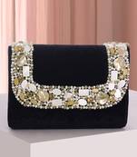 black clutch embellished stylish handcrafted evening purse perfect for women