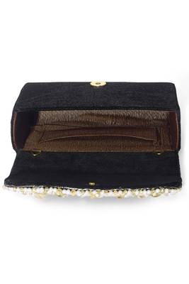 black clutch embellished stylish handcrafted evening purse perfect for women 4