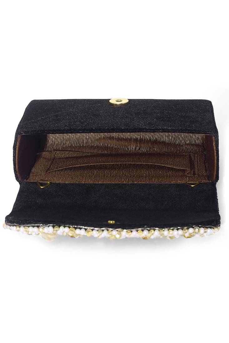 black clutch embellished stylish handcrafted evening purse perfect for women