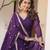 Purple faux georgette readymade anarkali suit with embroidery & sequin  work