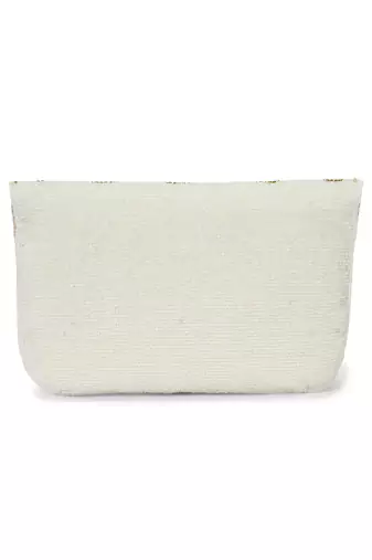 white floral clutch bag ethnic purse for women & girls