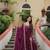 Maroon chinon readymade suit with embroidery & sequin  work