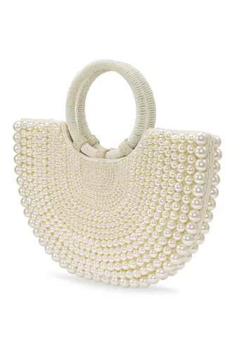 white embellished clutch bag stylish ethnic evening purse for women & girls