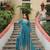 Blue chinon readymade suit with embroidery & sequin  work