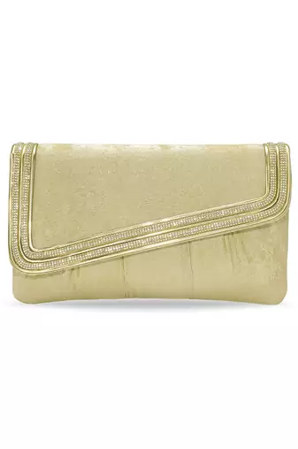 golden trendy clutch bag ethnic evening purse for women & girls