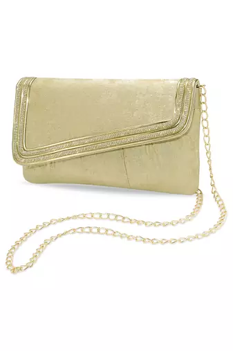 golden trendy clutch bag ethnic evening purse for women & girls