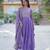 Lavender georgette readymade anarkali suit with embroidery & sequin  work