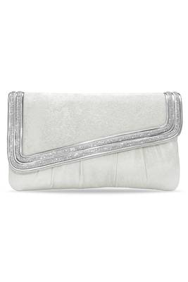 silver trendy clutch bag ethnic evening purse for women & girls 1