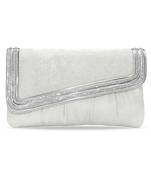 silver trendy clutch bag ethnic evening purse for women & girls