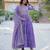 Lavender georgette readymade anarkali suit with embroidery & sequin  work