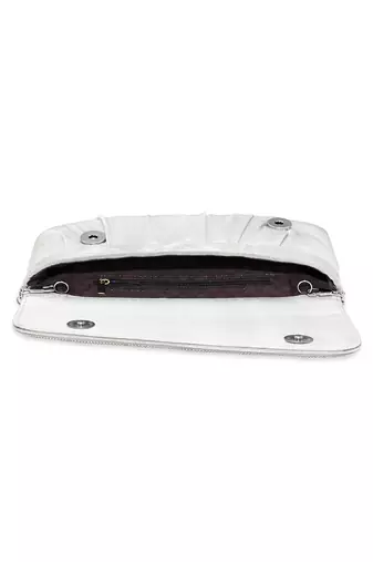 silver trendy clutch bag ethnic evening purse for women & girls