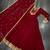 Maroon faux georgette readymade anarkali suit with embroidery & sequin  work
