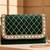green quilted pearl embellished clutch bag for women wedding festive evening purse