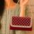 maroon quilted pearl embellished clutch bag for women wedding festive evening purse