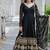 Black faux georgette readymade anarkali suit with embroidery & sequin  work