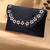black velvet sequin beaded clutch bag for women embellished wedding festive evening purse