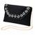 black velvet sequin beaded clutch bag for women embellished wedding festive evening purse