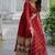 Maroon faux georgette readymade anarkali suit with embroidery & sequin  work