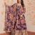 Violet silk readymade anarkali suit with embroidery & sequin  work