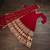 Maroon faux georgette readymade anarkali suit with embroidery & sequin  work