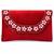 maroon velvet sequin beaded clutch bag for women embellished wedding festive evening purse