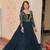 Navy faux georgette readymade anarkali suit with embroidery & sequin  work