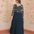 Navy faux georgette readymade anarkali suit with embroidery & sequin  work