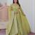 Green silk readymade anarkali suit with embroidery & sequin  work