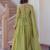 Green silk readymade anarkali suit with embroidery & sequin  work
