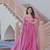 Pink silk readymade anarkali suit with embroidery & sequin  work