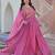 Pink silk readymade anarkali suit with embroidery & sequin  work