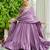 Lavender vichitra silk readymade anarkali suit with embroidery & sequin  work