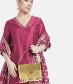 indian  gift for women evening bag clutch ethnic bride purse with drawstring