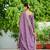 Lavender vichitra silk readymade anarkali suit with embroidery & sequin  work