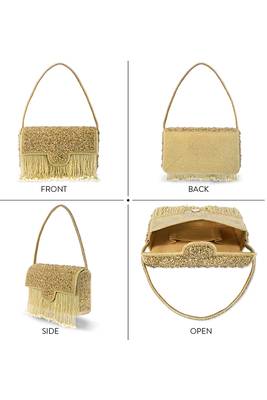 indian  gift for women evening bag clutch ethnic bride purse with drawstring 5