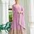 Lavender silk readymade anarkali suit with embroidery & sequin  work