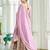 Lavender silk readymade anarkali suit with embroidery & sequin  work