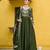 Mehendi vichitra silk readymade anarkali suit with thread embroidery work